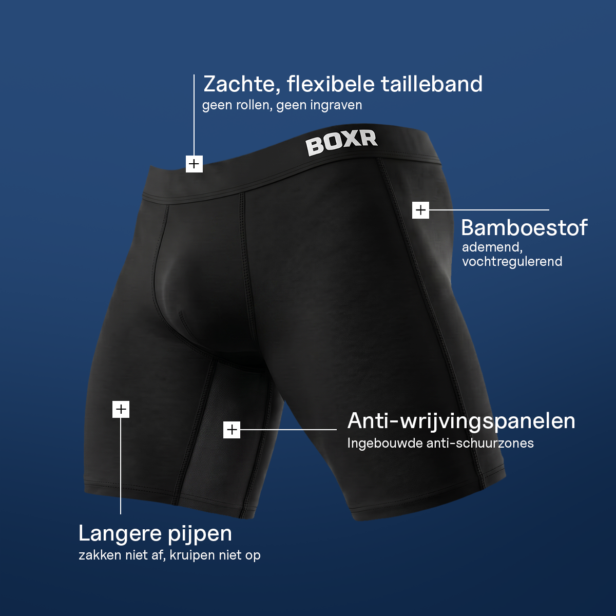 Bamboe boxershorts Active 3-pack