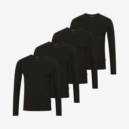 Bamboe Ondershirts Lange Mouwen 4-pack