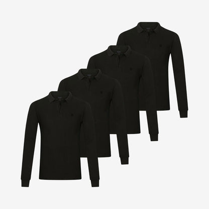 Bamboe Polo's Lange Mouwen 4-pack