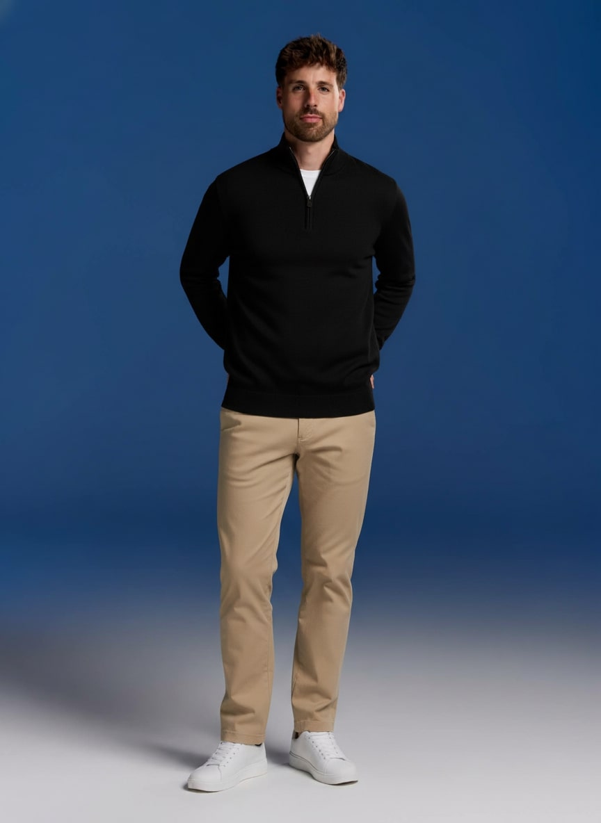 Bamboe Quarter-zip Truien 2-pack