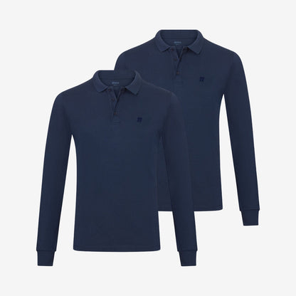 Bamboe Polo's Lange Mouwen 2-pack